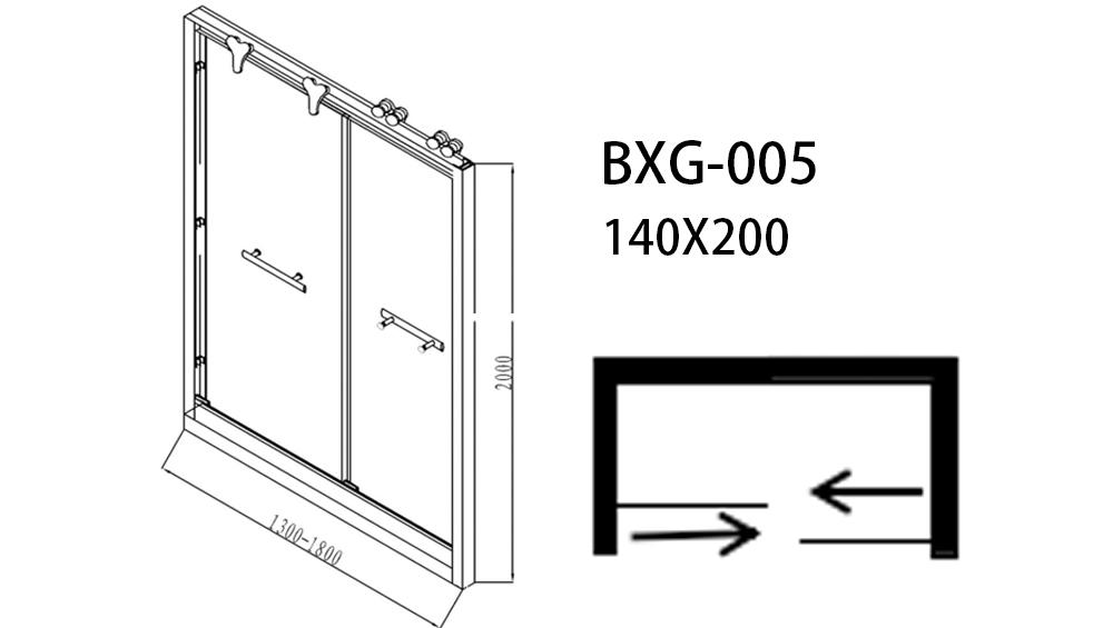 Xavier -Bathroom Glass Door Stainless Steel Sliding Shower Door Hardware Shower