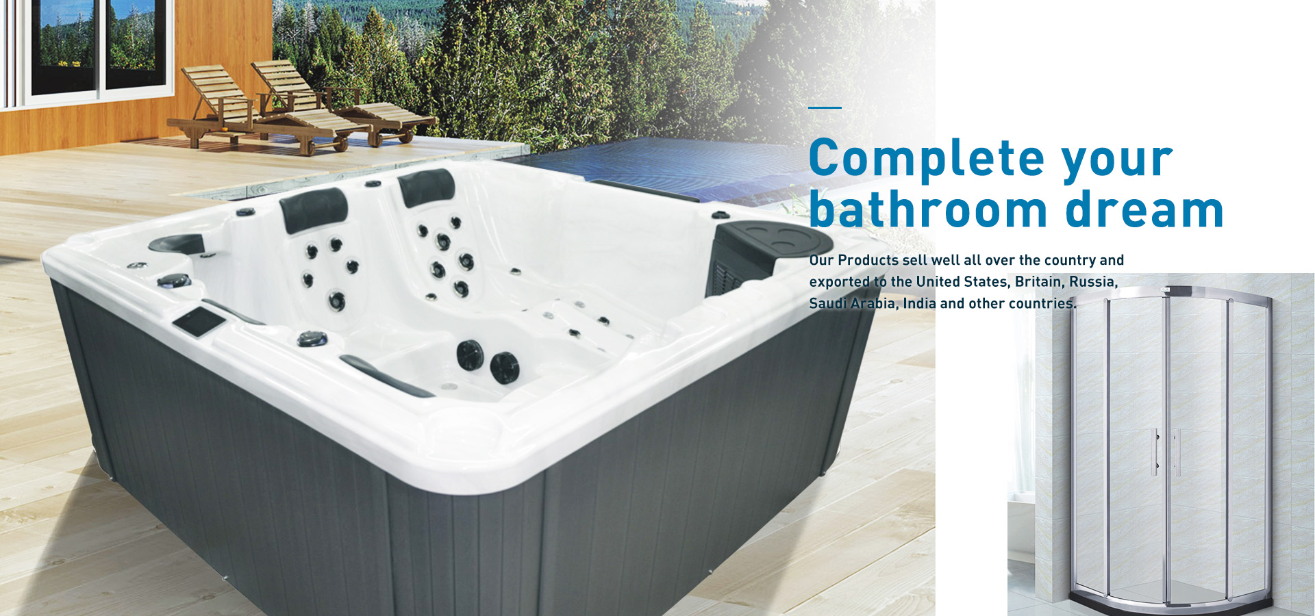 Free Standing Baths Massage Bathtub Shower Room Manufacturer Xavier