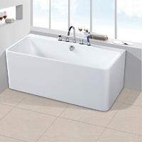Indoor Freestanding Acrylic Standard Size Square Bathtubs On Sale AC-7055B