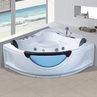 Indoor New Style Corner Acrylic Whirlpool Hot Tub Massage Bathtub X-304