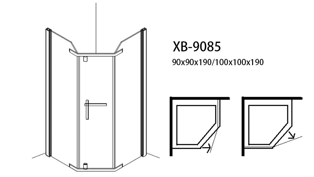 Xavier -High-quality Shower Units | High Quality Frameless Sliding Glass Door Shower